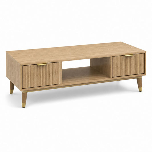Tavolino da caffè con contenitore rovere 120 x 50 x 45 cm